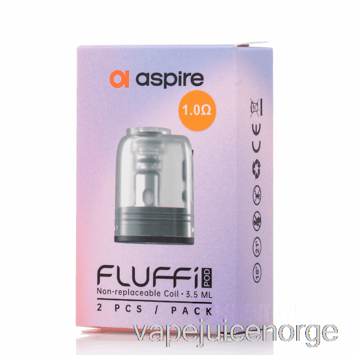 Vape Juice Aspire Fluffi Erstatningsputer 1,0ohm Fluffi Pods